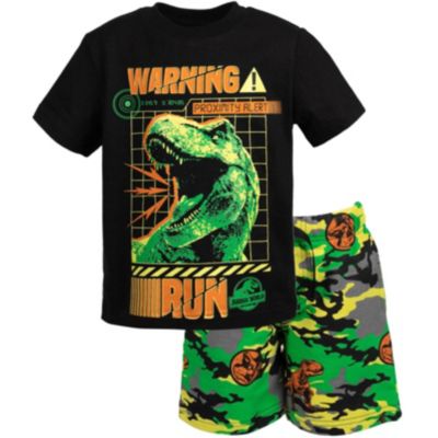 Little Boys (6-8) World T-Shirt and French Terry Shorts Outfit Set to