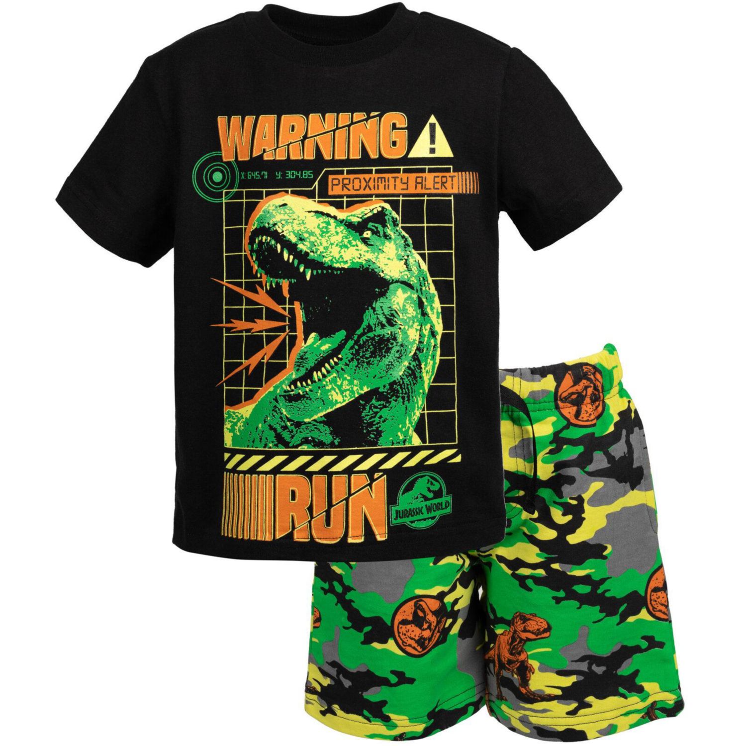 Little Boys (6-8) World T-Shirt and French Terry Shorts Outfit Set to