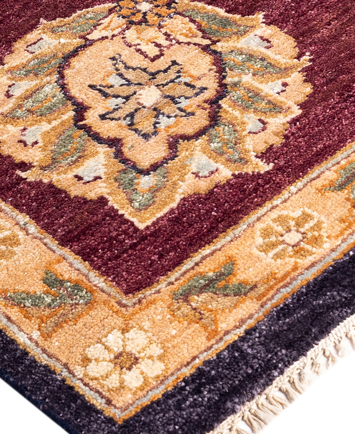 Adorn Hand Woven Rugs Indian Ooak M5918 8'1''x10'1'' Area Rug In Purple