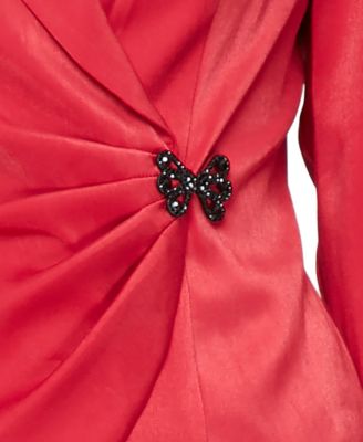 Alex Evenings Women's 3/4-Sleeve Side Closure Blouse