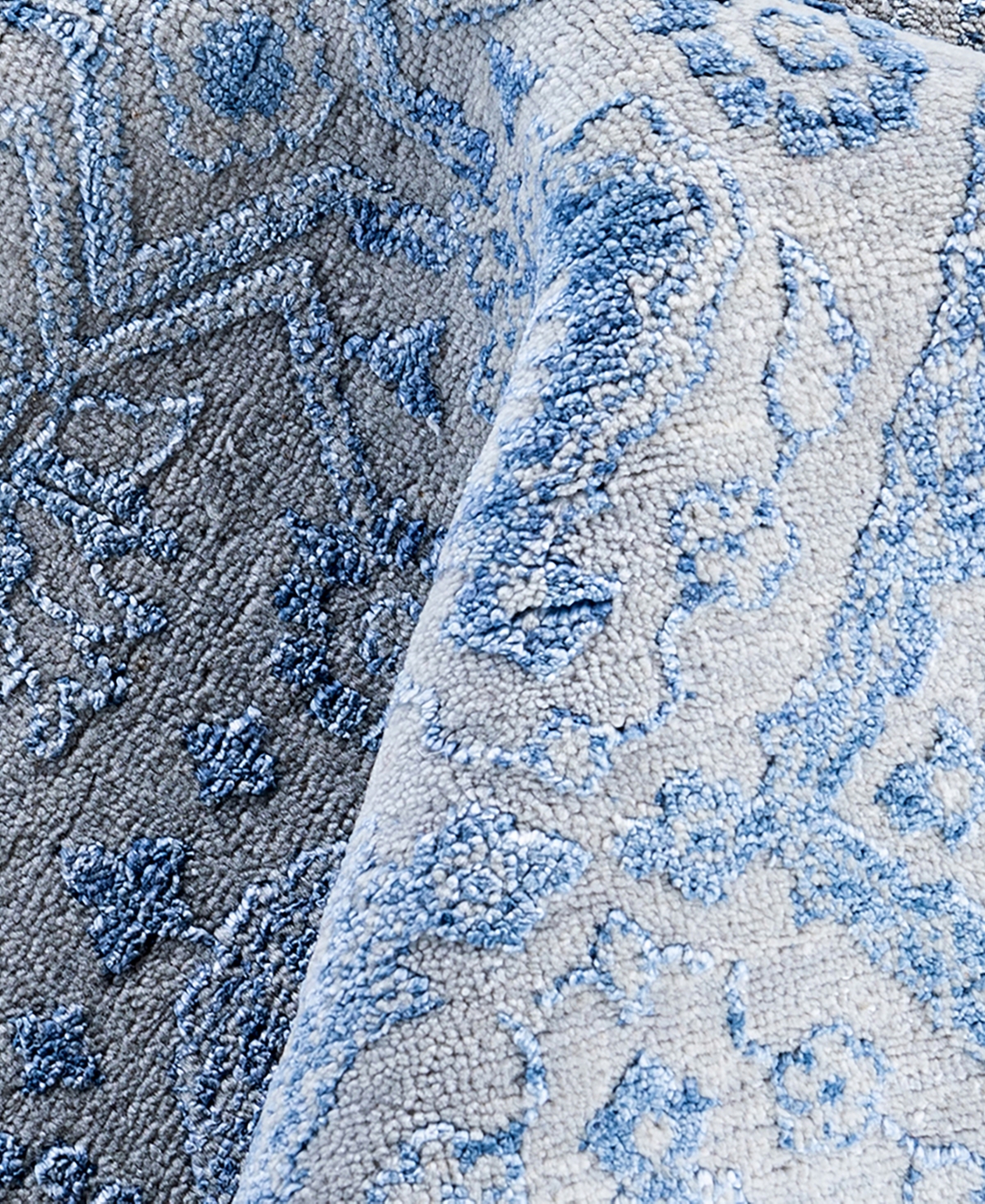 Adorn Hand Woven Rugs Indian Ooak M7119 9'x12'4'' Area Rug In Blue