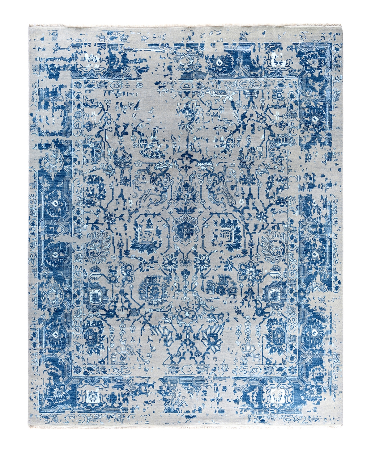 Adorn Hand Woven Rugs Indian Ooak M6968 8'2''x10'4'' Area Rug - Gray