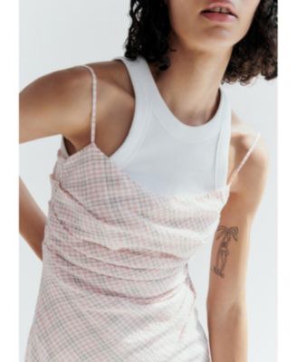 Women's Check-Print Midi-Dress