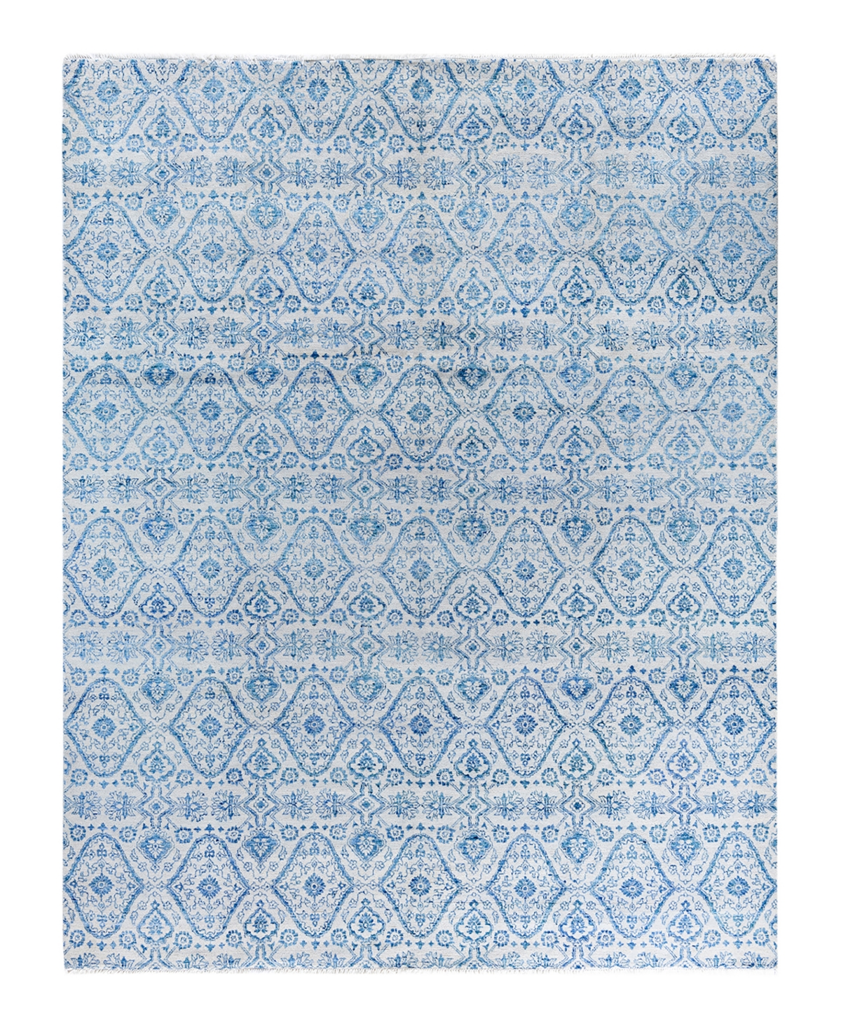 Adorn Hand Woven Rugs Indian Ooak M6103 8'1''x10'2'' Area Rug - Blue