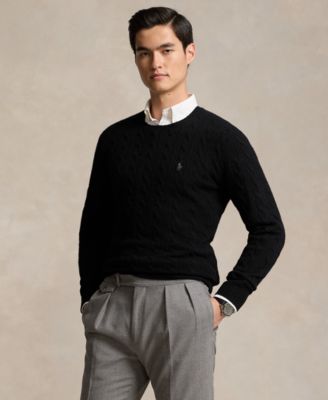 Men's Wool-Cashmere Cable-Knit Sweater