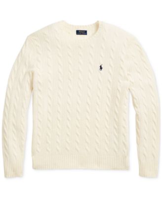 Men's Wool-Cashmere Cable-Knit Sweater