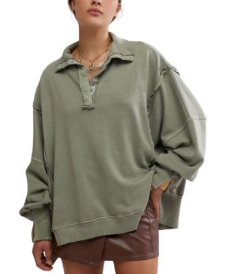 Free People - Women's Camden Henley Balloon-Sleeve Top