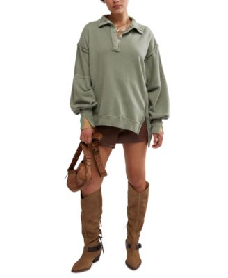 Women's Camden Henley Balloon-Sleeve Top