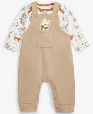 Disney - Baby Boys Winnie & Friends Bodysuit & Overall Set