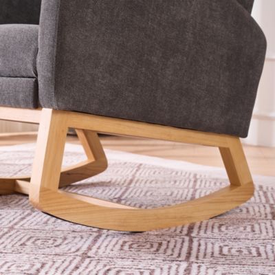 Plush Rocking Lounge Chair with Side Pocket for Relaxation and Support