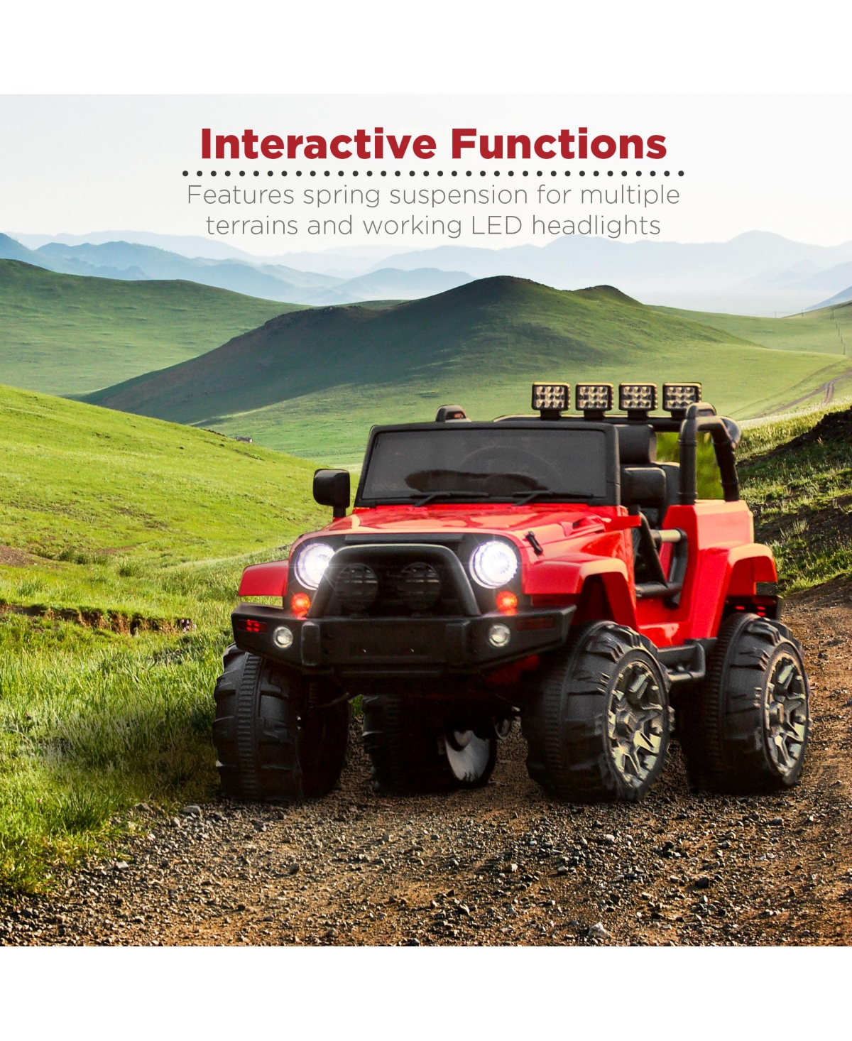 Best Choice Products 12V Kids Ride On Truck Car w/ Remote Control, Spring Suspension, Bluetooth, Led Lights