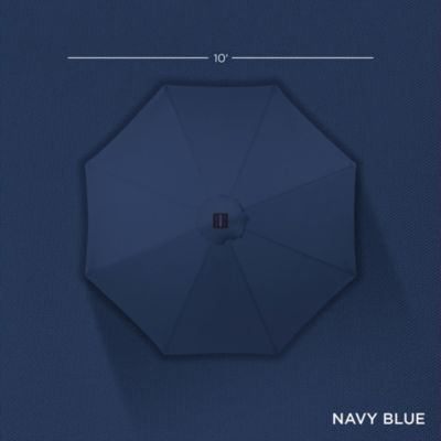 10Ft Solar LED Lighted Patio Umbrella with Tilt Adjustment and UV-Resistant Fabric