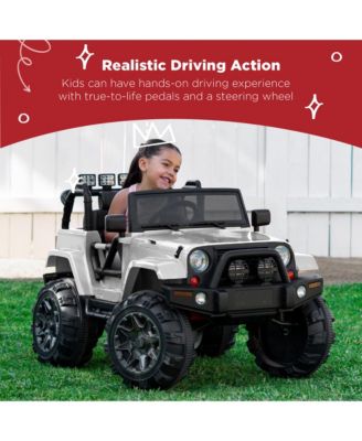12V Kids Ride On Truck Car w/ Remote Control, Spring Suspension, Bluetooth, LED Lights