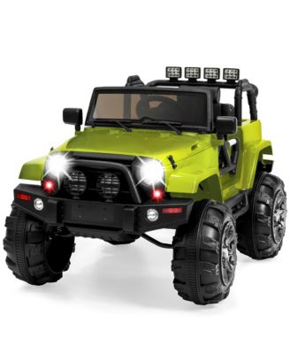 12V Kids Ride On Truck Car w/ Remote Control, Spring Suspension, Bluetooth, LED Lights