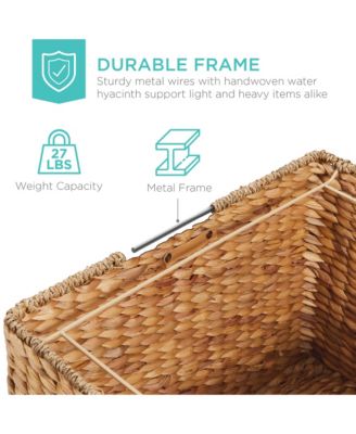 Hyacinth Rolling Filing Cabinet Mobile Organizer Storage Basket w/ Lid, Locking Wheels