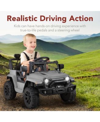 6V Kids Ride-On Truck Car w/ Parent Remote Control, 4-Wheel Suspension, LED Lights