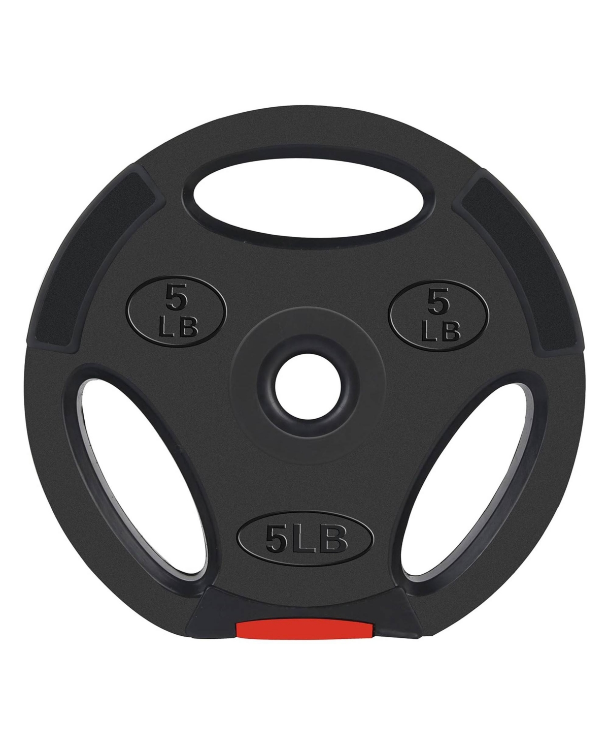 Signature Fitness Standard 5 Pound Coded Olympic Weight Plate,(Set of 2) - Black
