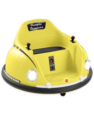 6V Kids Ride On Bumper Car Toy w/ Remote Control, Harness, Lights, 360 Degree Spin