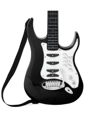 Kids Electric Musical Guitar Toy Play Set w/ 6 Demo Songs, Whammy Bar, Microphone, Amp, AUX