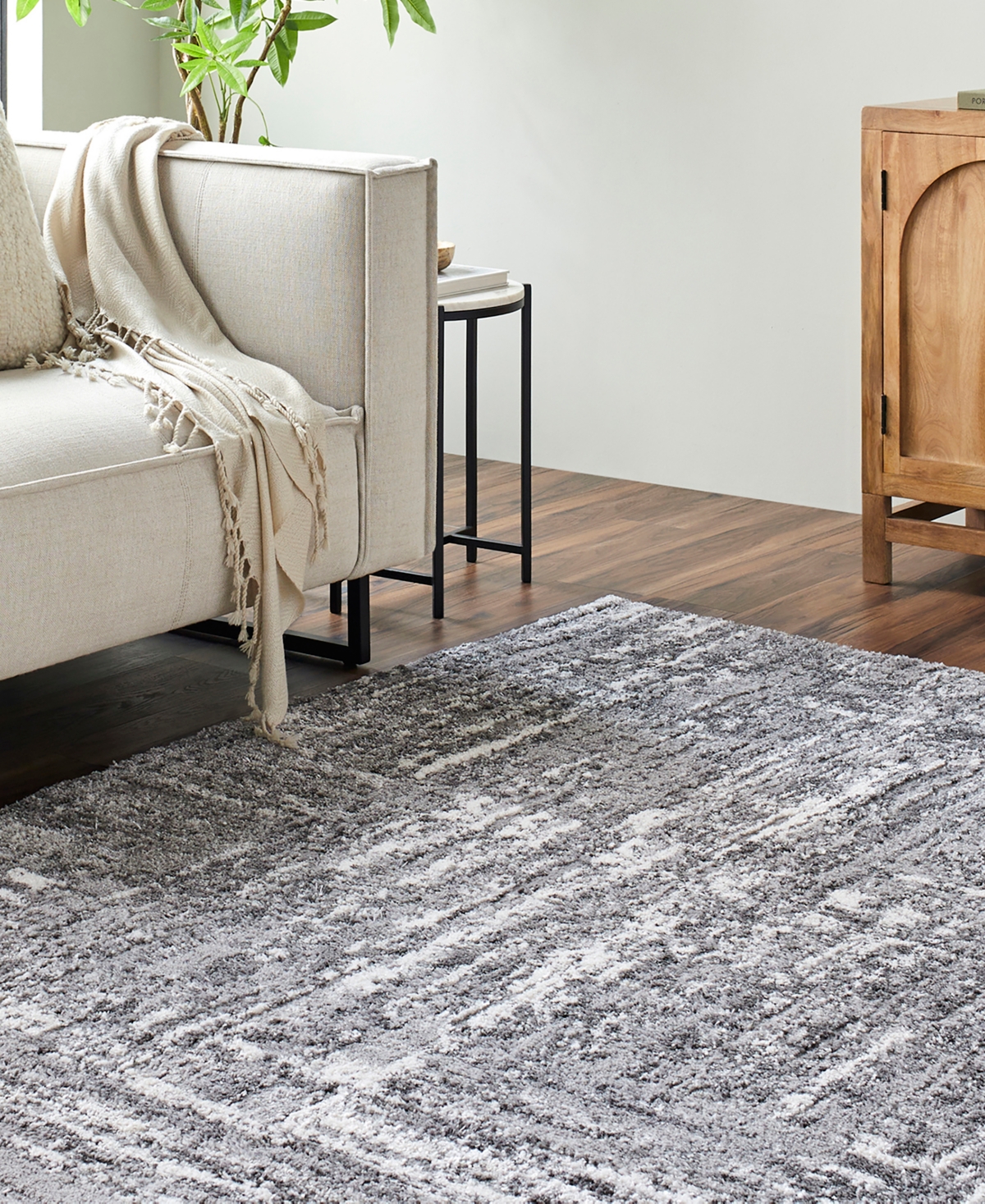 Livabliss Andorra Plus Arp-2303 5'3"x7'3" Area Rug In Gray,white
