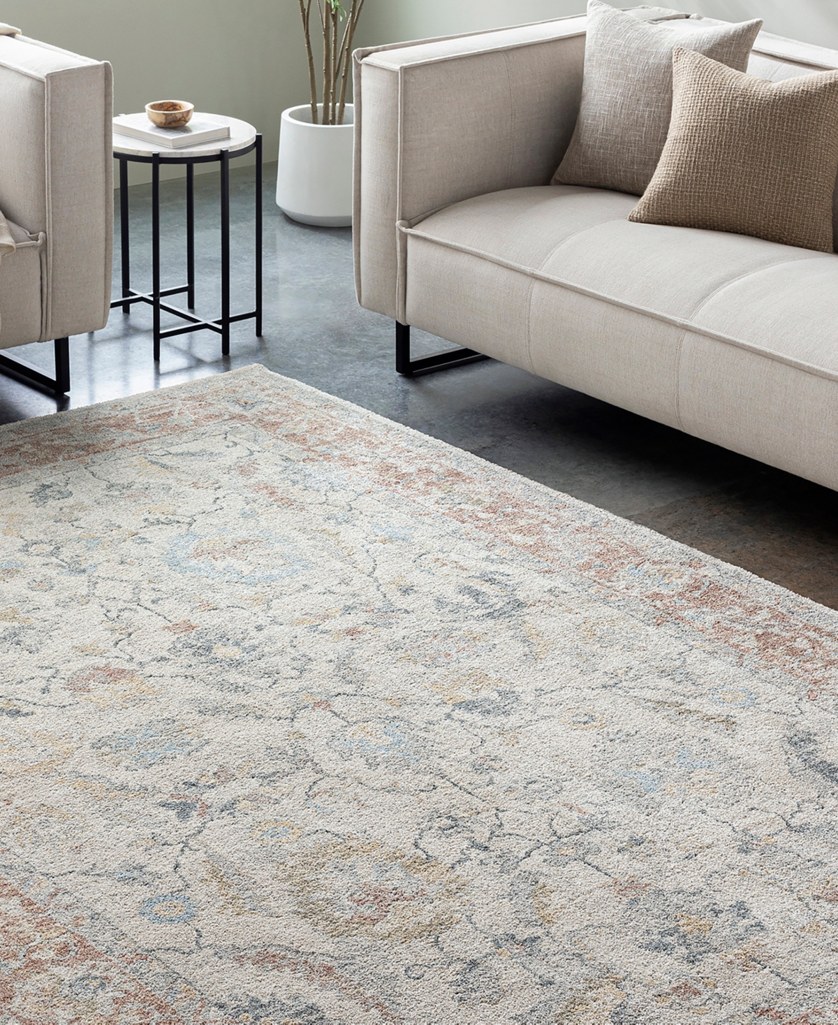 Livabliss Avellino 528071 7'10"x10' Area Rug In Beige,rose