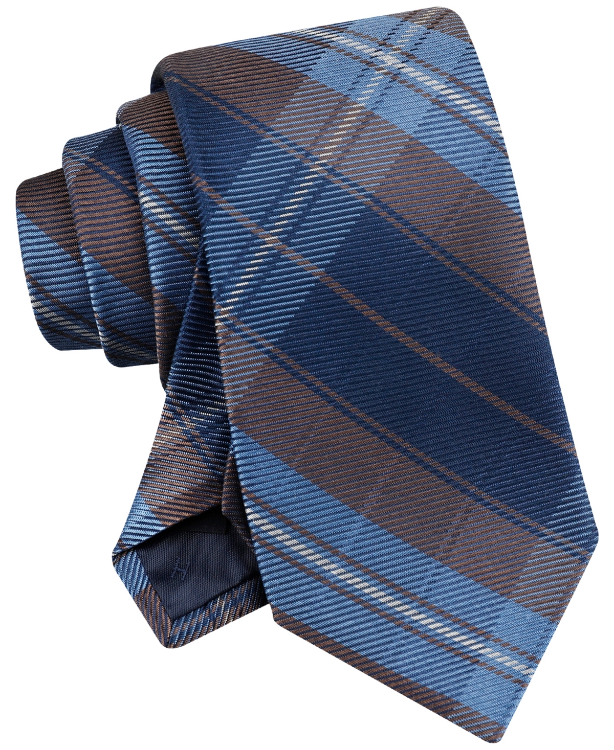 Tommy Hilfiger Men's James Plaid Tie -brown