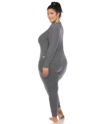 Plus Size Waffle Pajama Set