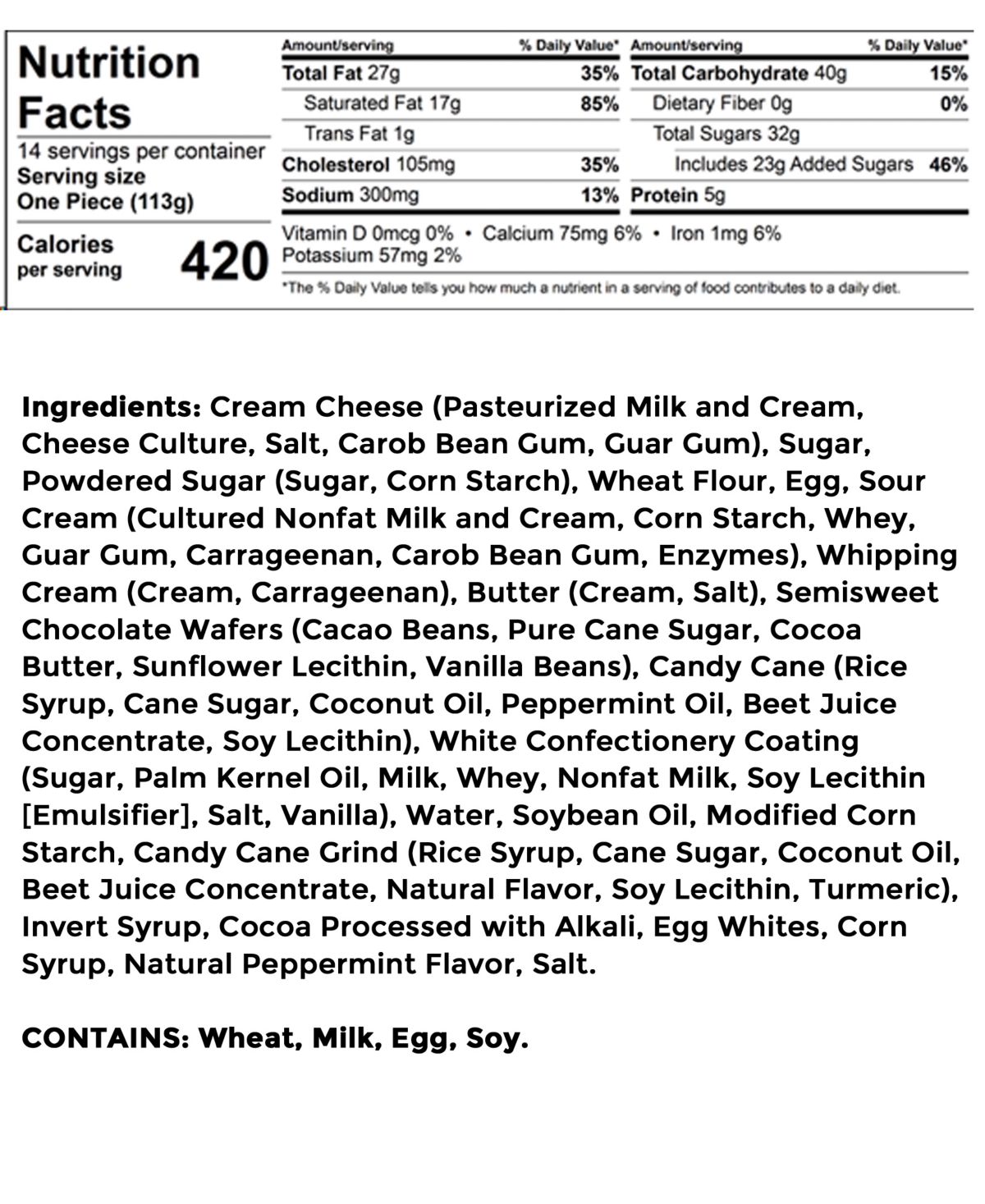 Eli's Cheesecake Peppermint Bark Cheesecake, 9" In No Color