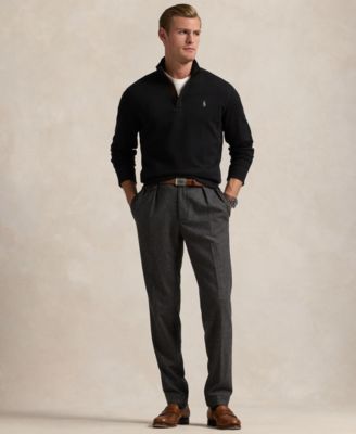 Men's Luxury Jersey Quarter-Zip Pullover Sweater