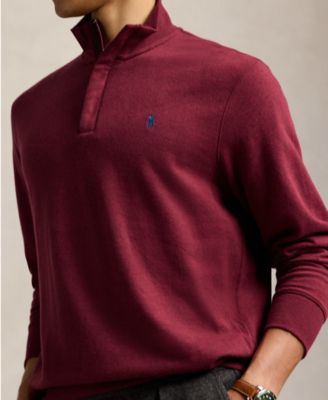 Men's Luxury Jersey Quarter-Zip Pullover Sweater