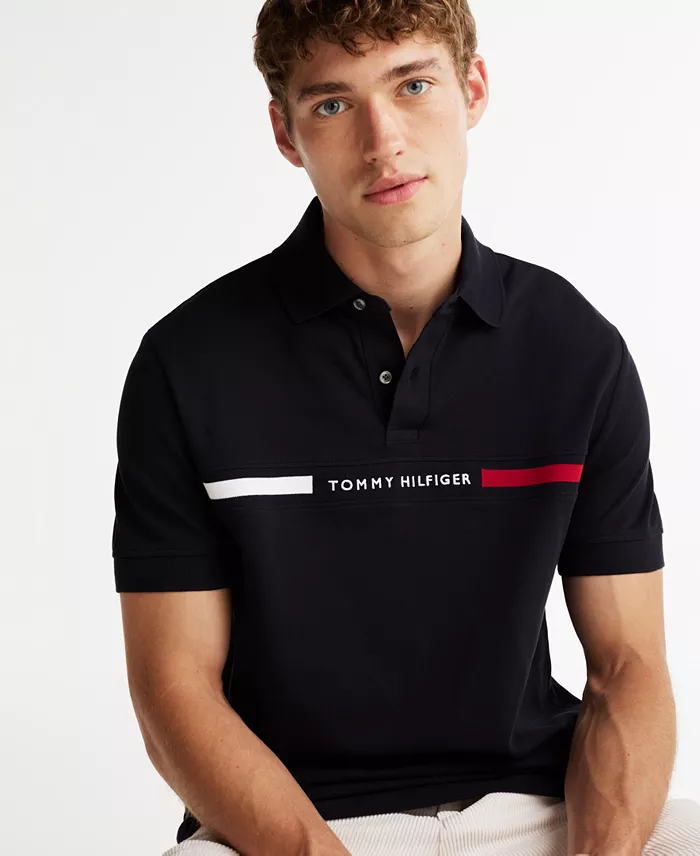 Men's Classic-Fit Embroidered Chest Insert Polo Shirt - thumbnail 7