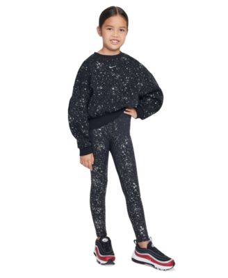 Big Girls Sportswear Club Fleece Crewneck Sparkle Sweatshirt  