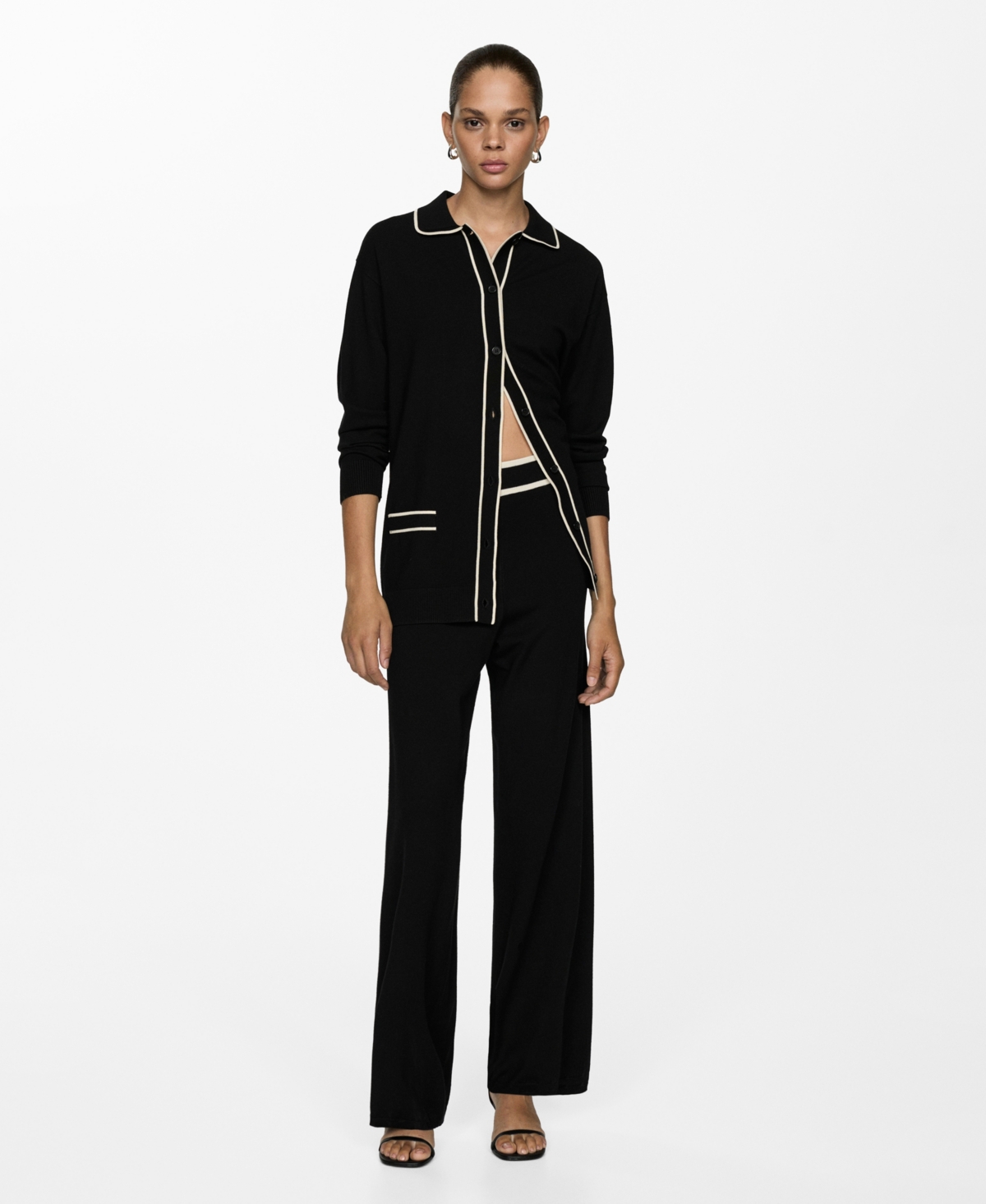 Mango Cardigan In Black