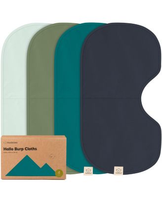 4pk Hallo Baby Burp Cloths, Cotton Burp Cloth for Girls, Boys, Soft & Absorbent Burping Cloths