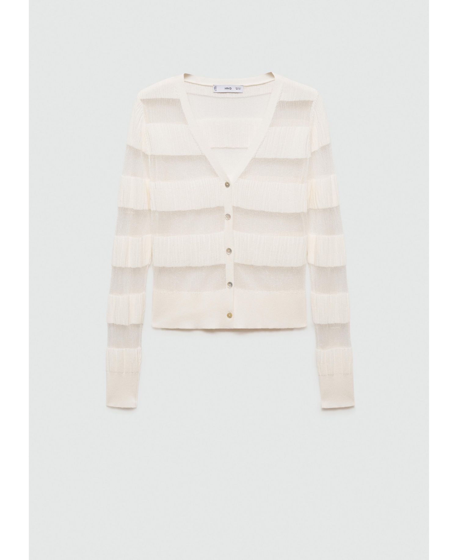 Women's Sheer Textured Cardigan Sweater