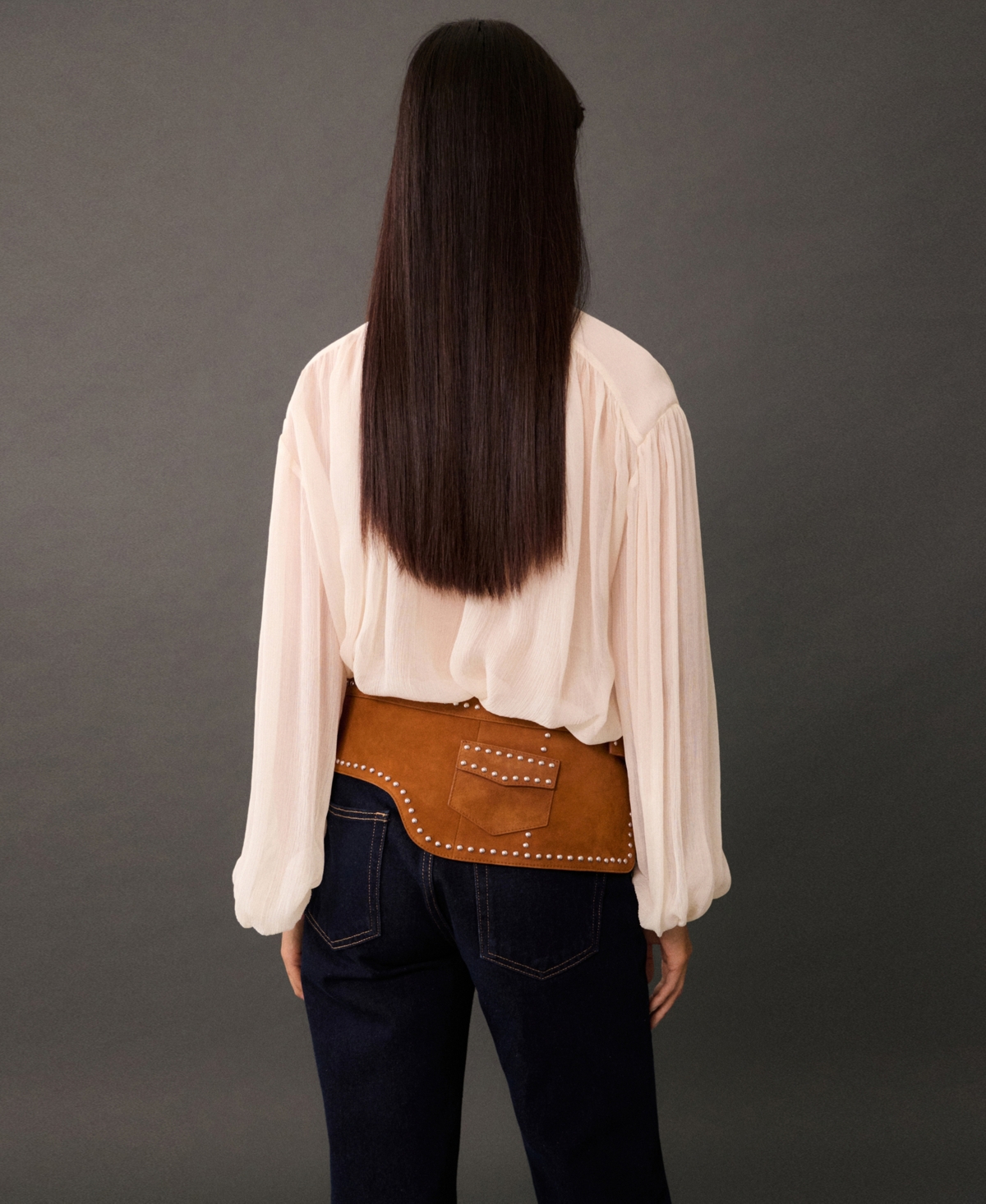 Mango Blouse With Puffed Sleeves And Bow Off White In Off White