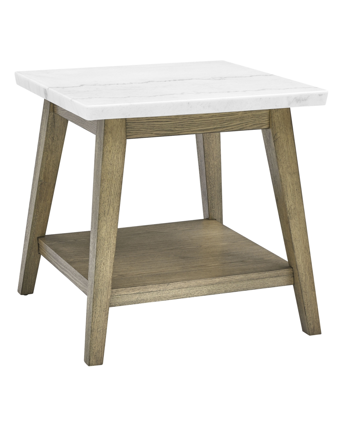 Macy's Mabell 24" Wood End Table In Natural Multi-step Burnised Blonde