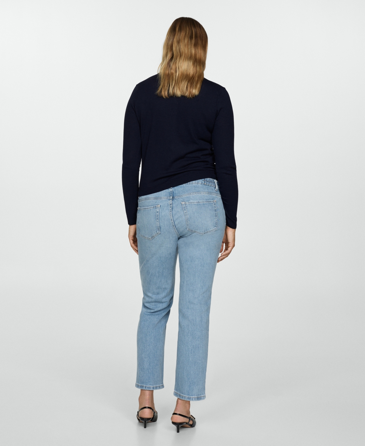 Mango Women's Maternity Straight Jeans In Medium Blue
