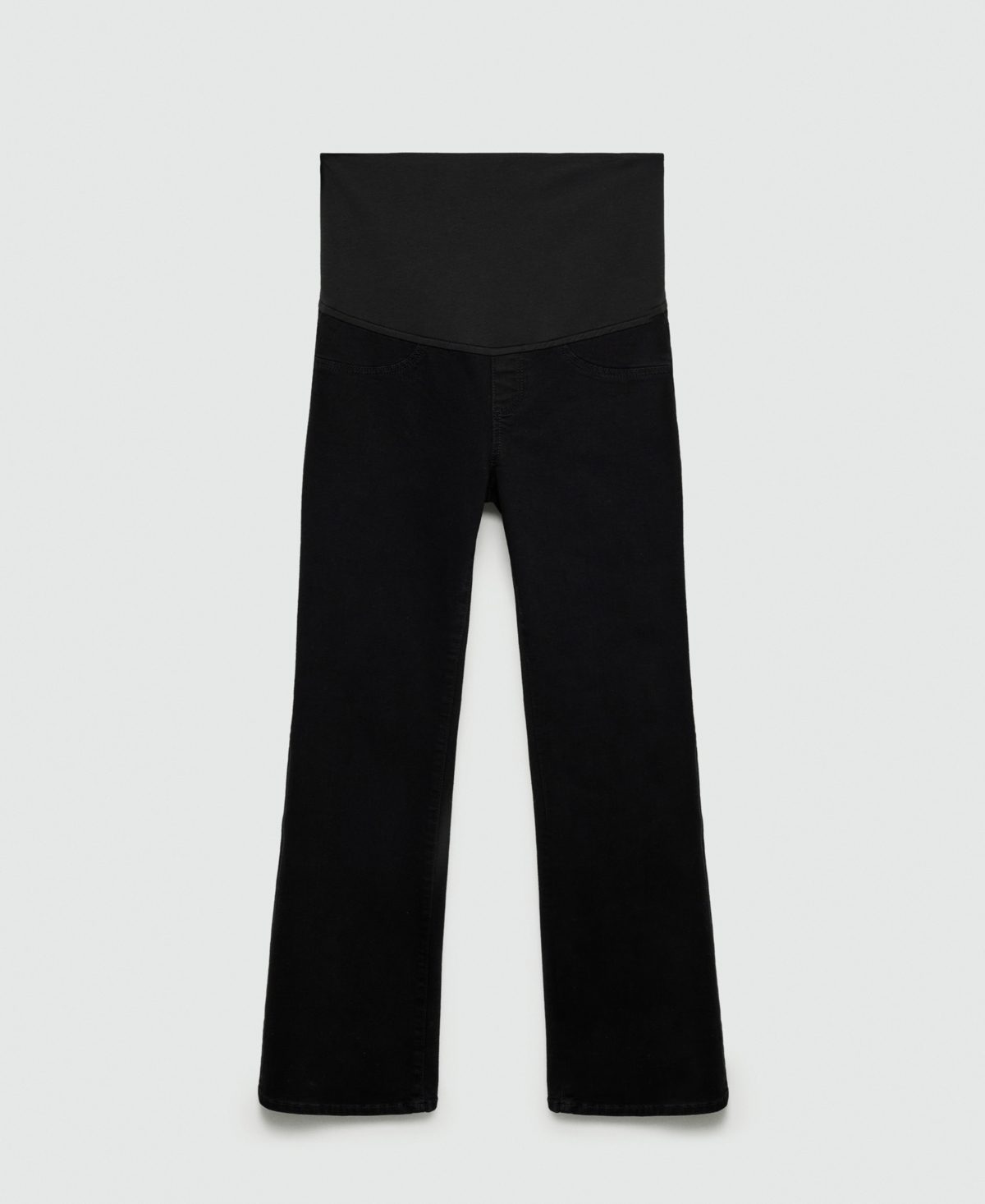 Shop Mango Women's Maternity Flared Jeans In Black Denim