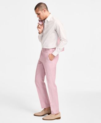 Men's Classic Fit Pink Suit Pants