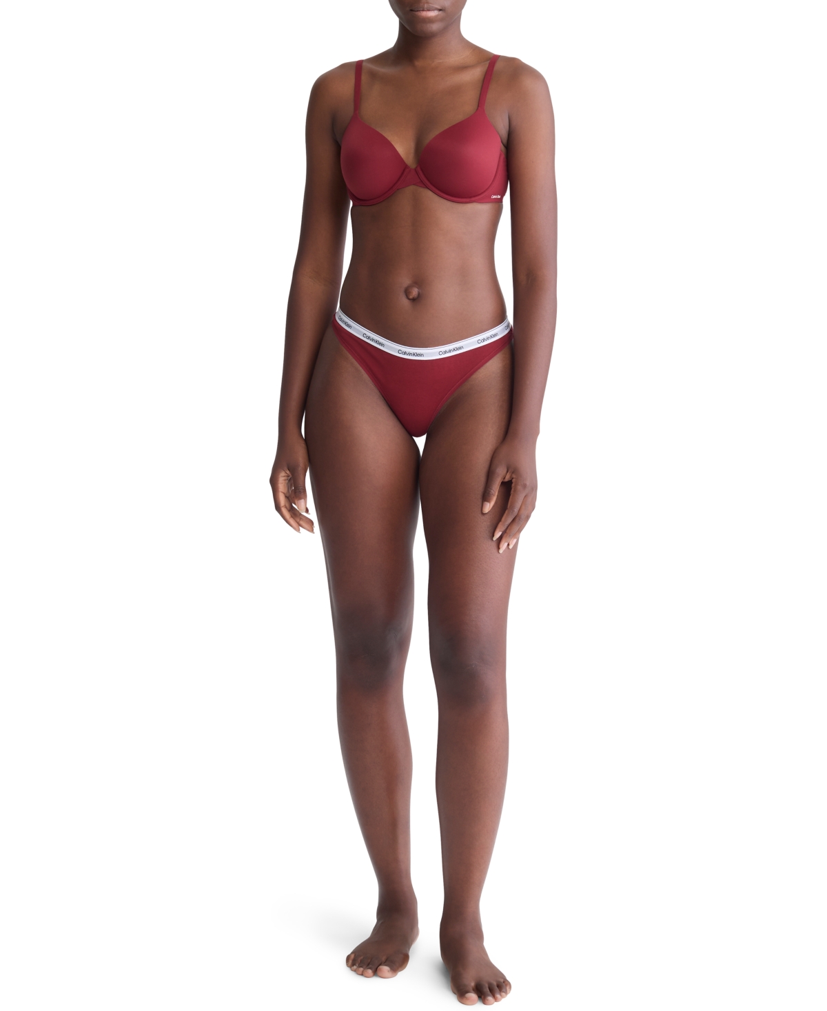 CALVIN KLEIN WOMEN'S MODERN LOGO THONG UNDERWEAR QD5043 