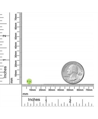 1.4CT Round Natural Peridot Stud Earrings  14K Yellow Golds 6MM