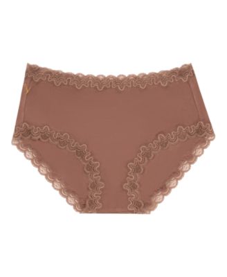 Women's Soft Silk Lace-Trim Briefs Underwear