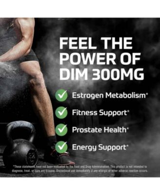 DIM 300mg For Men, Estrogen Blocker & Aromatase Inhibitor, Men s Hormone Balance & Fitness Booster Supplement with Diindolylmethane, 60ct