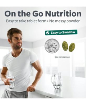 Organic Super Greens Tablets, Complete Superfood Supplement for Super Antioxidants, Energy, Gut Health, and Immune Support, Health's Harmony, 180ct