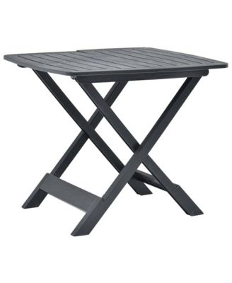 Garden Table Anthracite Plastic Compact Foldable Bistro Table