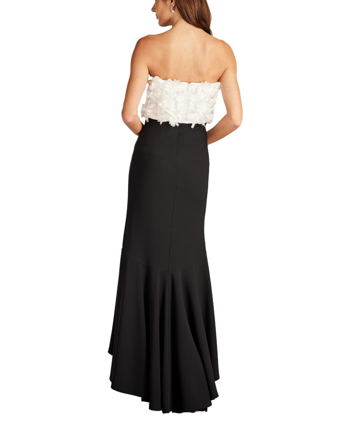 Tadashi Shoji Women's Xora Floral Embellished Strapless Gown - Bk/iv