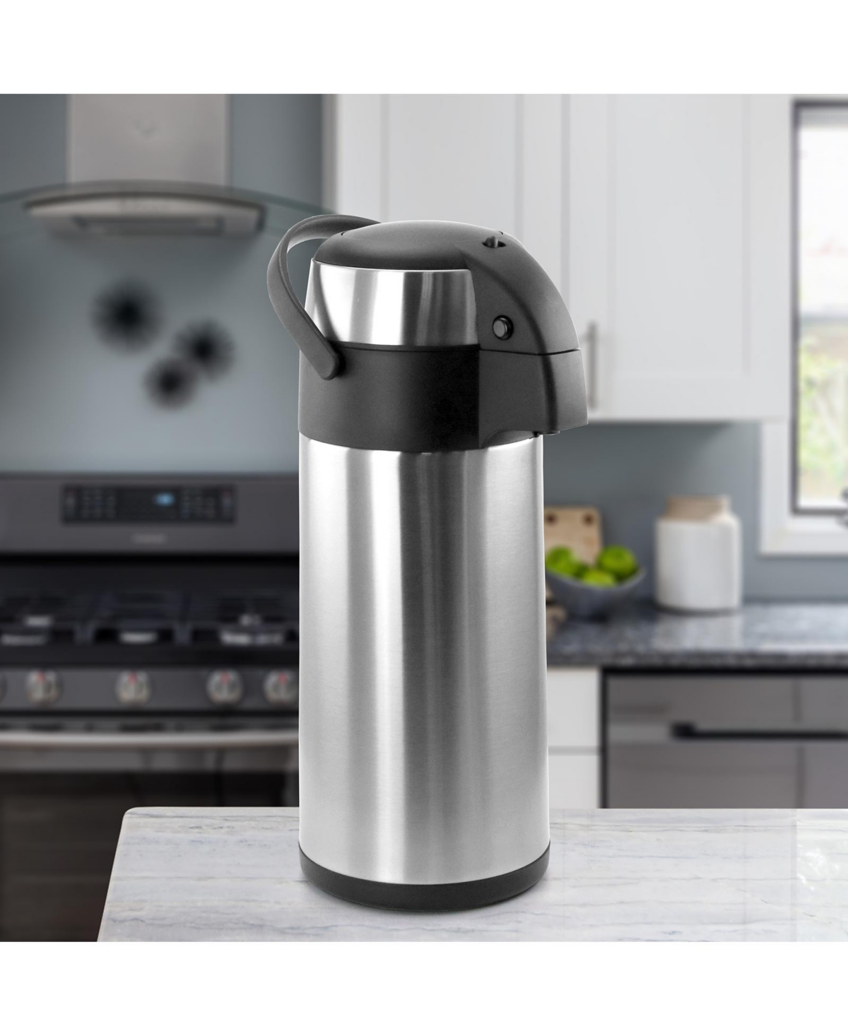 Megachef 5 Liter Stainless Steel Airpot Hot Water Dispenser for Coffee and Tea