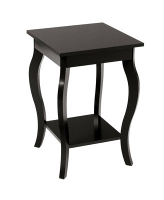 Accent Side Table Sofa End Table Nightstand Coffee Table w/ Storage Shelf Brown