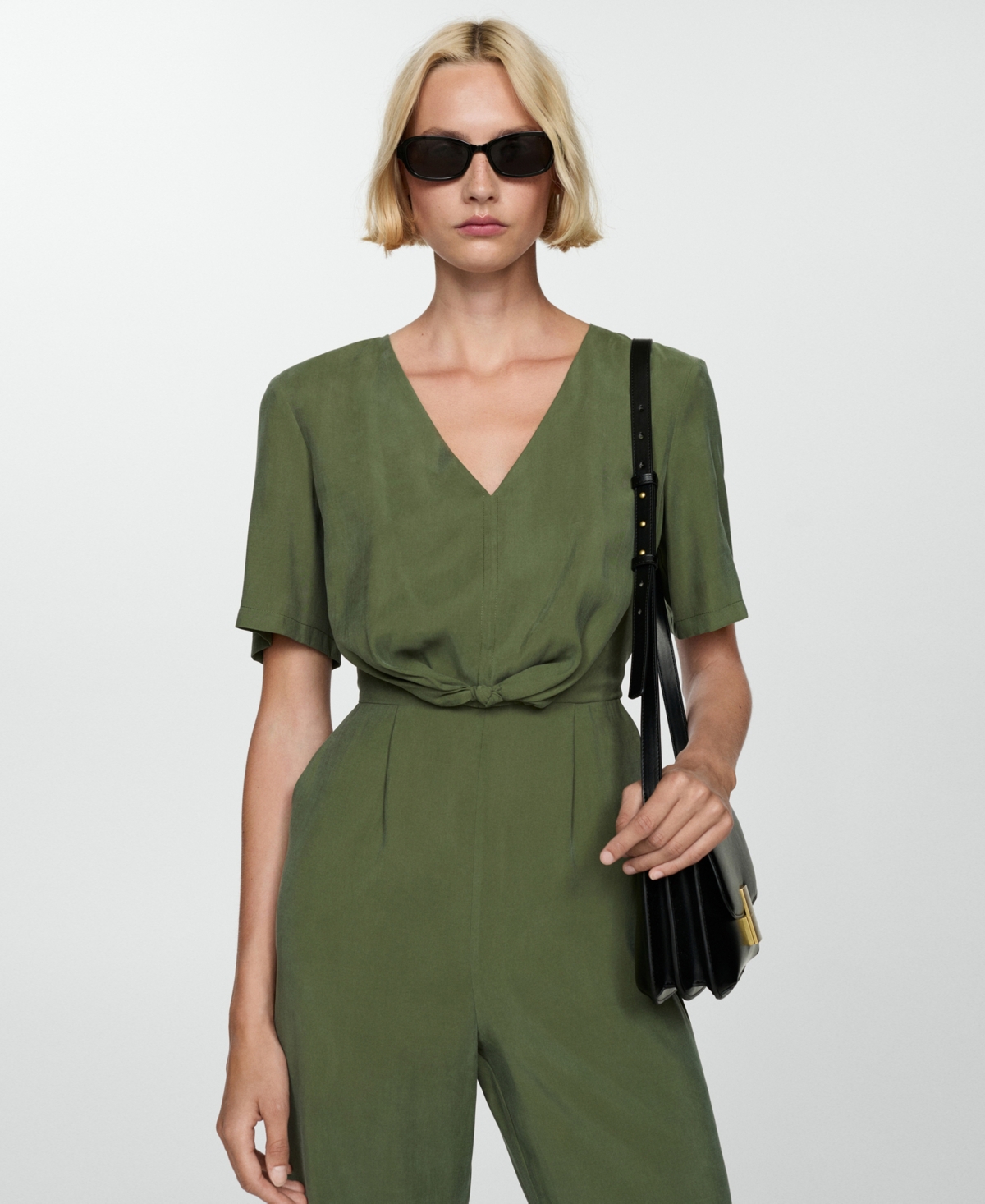 Mango Women's Knotted Modal Jumpsuit